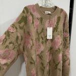 Very J Floral Knit Fuzzy sweater Photo 2