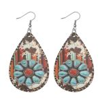 None 🎀🎀🎀3 for 12🎀🎀🎀Turquoise Leopard Pattern Drop Earrings Photo 0