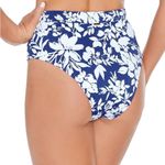 Raisin's Juniors’ Party of One Tropics Bottoms High Waist Cheeky Blue White M NWT Photo 3