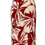 Hibiscus floral silk Y2k skirt Red Size 4 Photo 0