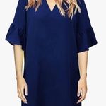 Flowy Chiffon Shirt Dress Blue Size M Photo 2