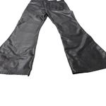 American Eagle  Stretch Faux Leather High Waisted Flare Pants Size 14 Long Photo 4