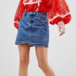 Free People Step Up Denim Mini Skirt Photo 1