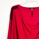 Cable & Gauge  Plus Size 3X Top Red Beaded Dolman Sleeve‎ Knit Stretch Womens 601 Photo 5