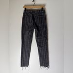 Reformation  Mid Rise Skinny Black White Pinstripe Jeans Size 26 Photo 1