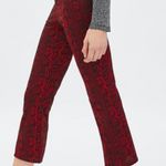 ZARA NEW  red snakeskin kick flare trousers‎ WOMENS SIZE S Photo 5