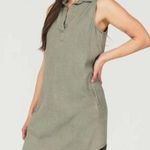 C&C California | Lyocell Collared Shirt Dress Olive Green Sleeveless | Small Photo 0