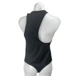 Abercrombie & Fitch Black Sleeveless High Neck Racerback Tank Bodysuit Top Sz M Photo 1