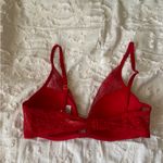Victoria's Secret Vibrant Red Lace Bras 34C Photo 3