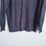 Oscar de la Renta  Dark Gray Buttondown Cotton Sweater Photo 2
