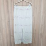 Jessica Howard VTG Womens Linen Skirt Set Sz 12 White Floral Embroidered Cottage Photo 6