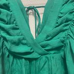 VICI Green Ruffled Cap Sleeve Crop Blouse Photo 2