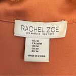 Rachel Zoe Button Down Satin Blouse, Rust Bronze, Size M, EUC Photo 4