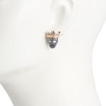 Betsey Johnson  Crowned Skull Earrings Photo 3