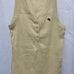 Abercrombie & Fitch Cream Buttoned Tank Top Photo 0