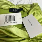NWT OPT lime satin strappy dress Sz XS Photo 2