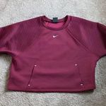 Nike  Pro Cropped Wine Red Sweatshirt SIZE M Photo 0