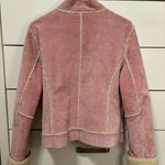 Xhilaration Y2K Pink Genuine Leather Sherpa Jacket Photo 2