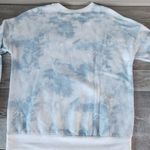Disney Women Large Blue Tie Dye STITCH Be A Nice Human Long Sleeve Sweatshirt Photo 7