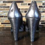 Calvin Klein Scarlet crinkle pewter women’s chunky heels Women’s size 8.5 Photo 4