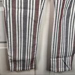 Free People  Striped Linen Blend Ankle Length Pants Sz 2 Photo 6