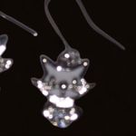 Cute silver little kitty cat earrings Silver Photo 2