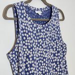 J. Jill Blue Daisy Floral Print Sleeveless Dress Size Medium Photo 4