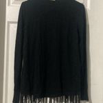 Michael Kors  Fringe Black Color Women’s Size Small Open Cardigan Sweater Photo 4