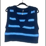 Free People  Santa Monica Vest in Navy Dusk Combo size L Photo 3