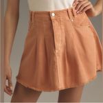 Anthropologie NWT Pilcro Pleated Micro Denim Skirt Size 10 in Pink/Rose Orange Photo 0