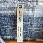 Kuhl  Gray & White Plaid Checker Button Up Long Sleeve Fleece Top S Photo 3