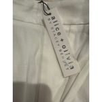Alice + Olivia NWT CONRY LINEN PLEATED SHORT Off White Sz 8 $250 Photo 4