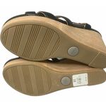 Me Too NEW Womens  Alanna Black Leather Platform Wedge Espadrille Sandals Sz 10 Photo 8