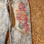 DG2 Denim Jeans Size 10‎ Floral Embroidered Pants Cropped Blue Photo 2