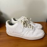 Nike  Court Vision Women’s All White‎ Sneaker Shoe Leather Low Top cd5434-100 W9 Photo 2