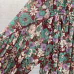 Free People Raisin Combo Floral Mesh Balloon Sleeve Crop Top | Size S Photo 11