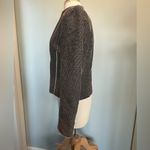 Kay Unger ladies Navy Blazer Geometric design white piping Inner liner s… Blue Size 12 Photo 4