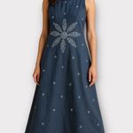 J.Crew Embroidered A-Line Midi Dress Photo 0