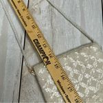 Vintage White Glass Beaded Patterned Crossbody Bag Art Deco Pearl Strap Party Photo 11