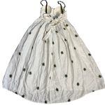 ANCORA The Shaded Mermaid Draped Palm Tree Dress Linen Size Large Green Photo 6