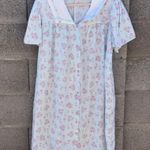 Women's Unbranded One Size Light Blue Pink Floral Nightgown Photo 0