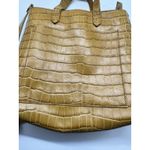 Madewell The Zip Top Transport Crossbody Bag Brown Embossed Crocodile Leather Photo 11