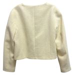 ZARA Tweed Cropped Blazer Gold Buttons Yellow Size M Photo 2