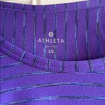 Athleta  Vibrant Purple Striped Long Sleeve Photo 1
