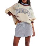 FREE PEOPLE Bali Day Dreams Wander Pullover Size M New with Tag MSRP $198 SOO Blue Size M Photo 3