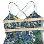 Loft Ann Taylor Paisley Cross Strap Maxi Dress Sundress Blue Green Size 6 Photo 11