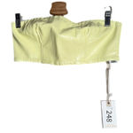 Good American Womens Yellow Faux Leather Bandeau Top NEW Size M Spring Summer Photo 0