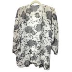 Kaktus Womens Kimono Style Open Front Blouse Lightweight Floral Sz Small Medium Photo 4