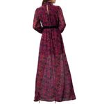 LDT Brooke Floral Long Sleeve Maxi Dress in Purple Multi, Size US 14 Photo 2