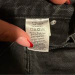 Everlane  Denim Shorts in Washed Black High Rise Long Inseam Raw Hem- Size 28 Photo 10